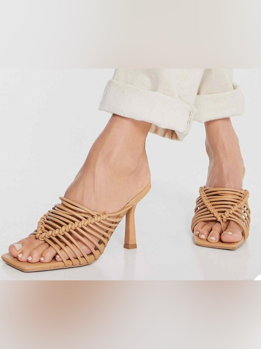 ASOS DESIGN Nyle Cage-Effect Heeled Mules